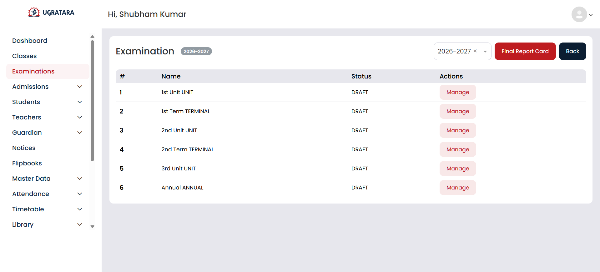 ERP Examination